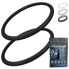 Sosation 2 Pcs Silicone Patella Knee Band for Basketball with Packaging Bag Patella Tendon Support Strap Band for Knee Support for Soccer Baseball Running (S,Black) in Saudi Arabia