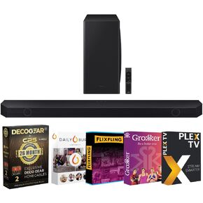 Samsung Q Series Soundbar HW-QS700F 3.1.2 ch Subwoofer (2025) Q-Symphony Bundle with SWA-9500S Wireless Rear Speakers, Tech Smart USA Premiere Movies Streaming and 2X 4K HDMI Cable in Kuwait