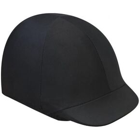 Showman Lycra Riding Helmet Cover, Black in Saudi Arabia