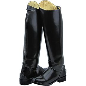 Mens Man Elegant Dress Dressage Boots with Zipper Riding English Equestrian Black in Kuwait