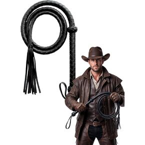 سوط ركوب الخيل من BROSAG لرياضة الفروسية، سوط حصان من الجلد الصناعي للترويض بطول 59 بوصة، إكسسوار طويل لرياضة الخيل، أسود in Kuwait