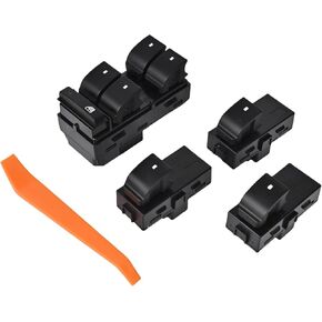 Driver Side Power Master Window Switch & 3 Pcs Passenger Window Switches Compatible with 2007-2013 Chevy Silverado Traverse/GMC Sierra 1500 2500HD 3500HD/2010-2013 Yukon/2008-2011 HHR OE 20945129 in Kuwait