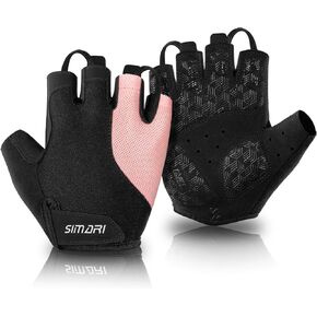 SIMARI GEL Pad Cycling Gloves for Men & Women, Workout Gloves with Cushion, Breathable, Grip, Gift for Gym Exercise, Biking, Weight Lifting Training, Fitness, Black, Pink, Cyan, White Size XS S M L XL in Kuwait