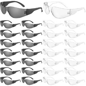 نظارات أمان WFEANG - نظارات شمسية آمنة للرجال والنساء مع ANSI Z87.1، نظارات واقية مقاومة للخدش والصدمات للعمل والبناء والمختبر والرماية (30 حزمة دخان) in Kuwait