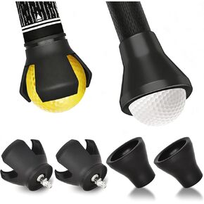 Golf Ball Retriever Set, 4pcs (2X 3-Prong and 2X Suction Cup) Golf Ball Grabbers for Putter End, No Bending, Quick Install, Durable Golf Accessories for Seniors & Golf Lovers in Kuwait