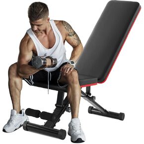 OLIXIS Adjustable Weight Bench for Full Body Strength Training, Foldable Workout Bench with Incline Flat Positions, 795 lbs Capacity Dumbbell Bench for Home Gym, Sit Up, Press, and Ab Exercises in Kuwait
