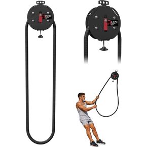 مدرب حبل لا نهاية له لصالة الألعاب الرياضية المنزلية، نظام بكرة كابل محمول مع حبل نايلون بحلقة مغلقة بطول 14 قدمًا، آلة حبال إنفينيتي ذات المقاومة القصوى 66 رطل لتدريبات القوة لكامل الجسم، كارديو HIIT in Kuwait