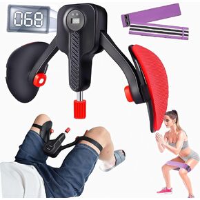 مدرب كيجل لتمرين الفخذين، مقاومة قابلة للتعديل 0-110 رطل، أجهزة تمرين قاع الحوض مع أشرطة للساق، تمرين الفخذ الداخلي للنساء والرجال in Kuwait