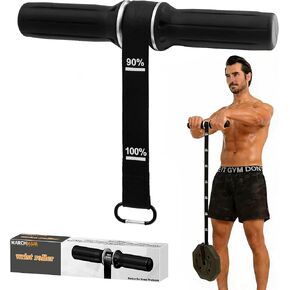 مقوي الساعد وتمارين الساعد، بكرة معصم بمقبض سيليكون سميك، مدرب الساعد مع حزام نايلون عالي التحمل لبناء العضلات، وقوة القبضة والتعافي in Kuwait