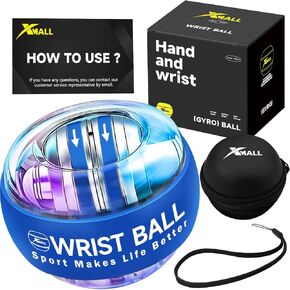 XMALL كرة عزم الدوران لتمرين اليد، مدرب قوة القبضة، التشغيل التلقائي، مقوي الساعد، أجهزة تقوية اليد، كرة جيروسكوبية قوية للمعصم، مقوي المعصم، تمرين الأصابع in Kuwait