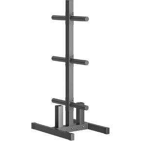 حامل لوحة الوزن الأولمبي، 6 أوتاد و2 من الأثقال لتخزين ألواح الصدمات، شجرة لوحة الوزن الأوليمبية - حامل ألواح ممتص للصدمات عالي التحمل يحمل 300 رطل in Kuwait