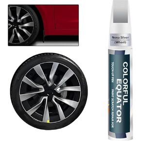 طلاء لمسات نهائية باللون الأسود غير اللامع لعجلة الحث لطراز Tesla Y مقاس 20 بوصة، طلاء عجلة إصلاح الخدوش بحافة طلاء كبح الطلاء قلم طلاء للطفح الجلدي (أسود مطفي/ساتان) in Kuwait