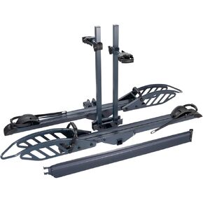 CyberRack E2 Hitch 2 E-Bike Rack with Ramp,200 lbs Capacity Electric Bike Carrier Foldable Platform Mount, Up to 5-inch Fat Tire Bicycle for 2'' Receiver Cars Trucks SUVs Minivans RV, Trailer in Kuwait