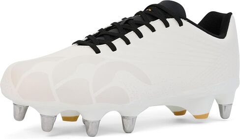 Canterbury Adults Unisex Stamped Ground Break Team Soft Ground Rugby Boots White in Saudi Arabia