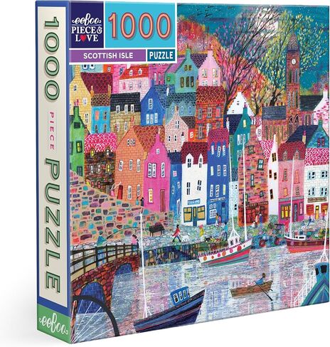 eeBoo Piece & Love: Stockholm - 1000 Piece Puzzle - Adult Square Jigsaw, 23x23, Includes Image Reference Insert, Glossy Pieces in Kuwait