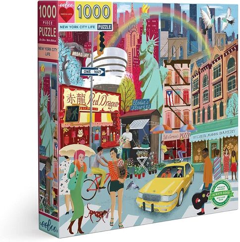 eeBoo Piece & Love: Stockholm - 1000 Piece Puzzle - Adult Square Jigsaw, 23x23, Includes Image Reference Insert, Glossy Pieces in Kuwait
