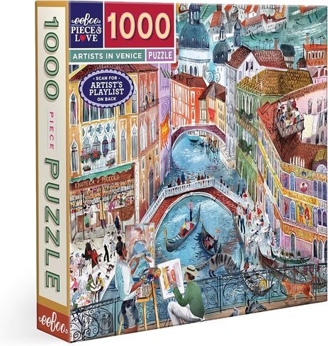 eeBoo Piece & Love: Stockholm - 1000 Piece Puzzle - Adult Square Jigsaw, 23x23, Includes Image Reference Insert, Glossy Pieces in Kuwait