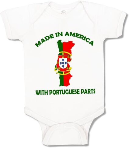 Speedy Pros Baby Bodysuit Made in America with Portuguese Parts Boy & Girl Clothes White in Kuwait