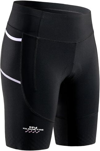 MY KILOMETRE Triathlon Shorts Women 8"Inseam Tri Shorts with Side Pockets UPF 50+Fabric,Plus Size in Saudi Arabia