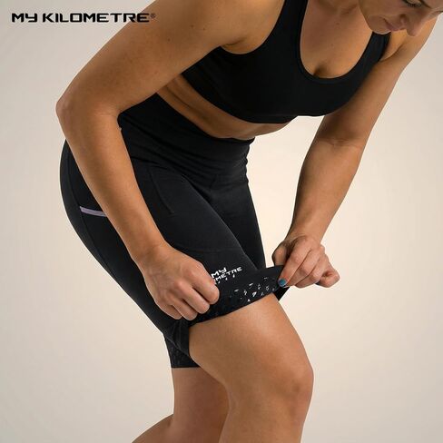 MY KILOMETRE Triathlon Shorts Women 8"Inseam Tri Shorts with Side Pockets UPF 50+Fabric,Plus Size in Saudi Arabia
