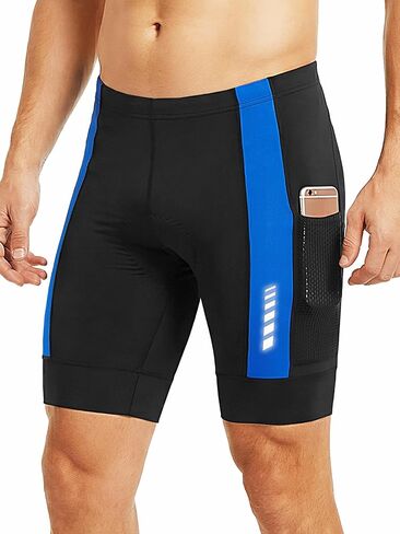 Men's Triathlon Shorts for Swim Bike Run, No Ride-Up Grip, Quick-Dry 4-Way Stretch, Training Tri Shorts with Mesh Pockets in Saudi Arabia