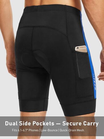 Men's Triathlon Shorts for Swim Bike Run, No Ride-Up Grip, Quick-Dry 4-Way Stretch, Training Tri Shorts with Mesh Pockets in Saudi Arabia