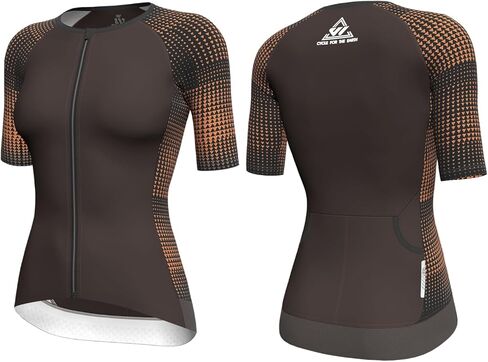 Wulibike Women's Triathlon Top,Moisture Wicking Short Sleeve Tri Jersey,UPF 50+ Swim Bike Run Shirt with 6.3in Pockets in Kuwait