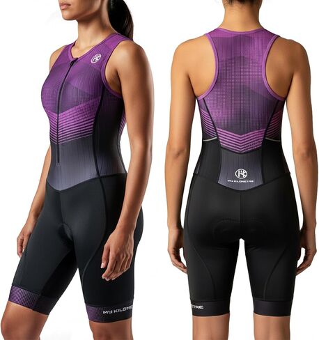 MY KILOMETRE Women's Triathlon Suit | One-Piece Padded Tri Suit with UPF 50+ Quick Dry for Triathlon Racing & Training in Saudi Arabia