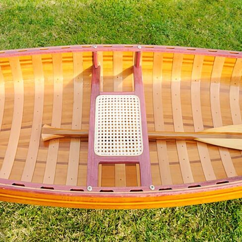 Wooden Canoe with Ribs Curved Bow, 10-Feet, Natural Wood for Display in Saudi Arabia