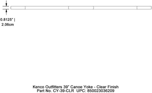 Kenco Outfitters 39" Canoe Yoke - Clear Finish in Kuwait