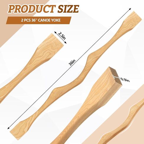 2 Pcs 36" Canoe Yoke Carring Yoke, Clear Finish in Kuwait