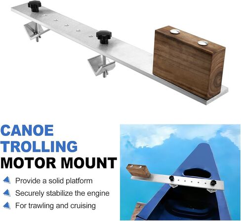 Canoe Transom Trolling Motor Mount Aluminium Alloy Crossbar Ash Motor Block Outboard Motor Bracket Universal Drill-Free Installation in Saudi Arabia