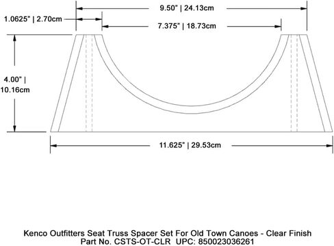 مجموعة فاصل مقاعد تروس من كينكو أوتفيترز لزوارق المدينة القديمة - لمسة نهائية شفافة in Kuwait