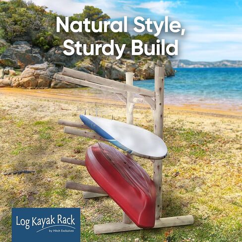 3-Place One-Sided Canoe Racks, Freestanding Canoe Stand for Garage, Outdoor & Indoor Surfboard Storage Racks or SUP Storage Stands, Kayaks - Unfinished in Kuwait