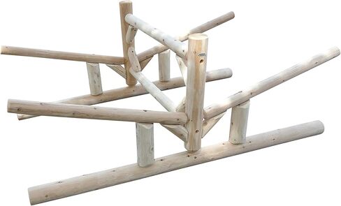 4-Place Lowest 2 Canoes + 2 Kayaks/SUP Log Rack, Surfboard Stand, Kayak Rack Organizer, SUP Storage Racks, Surfboard Outdoor Storage Racks for Garage, Canoe Stand - Unfinished in Kuwait