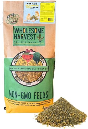 تغذية كتكوت كتكوت خالية من الذرة وخالية من الصويا - جميع أنواع الغذاء من الحبوب وغير المعدلة وراثيا مع أوميغا 3 - تغذية الدجاج لتنمية الفراخ الصحية مع البروتين العالي 22 ٪ والبروبيوتيك - 10 رطل in Kuwait