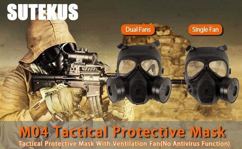 Sutekus M04 Airsoft Mask Full Face Skull CS Mask with Fan in Kuwait