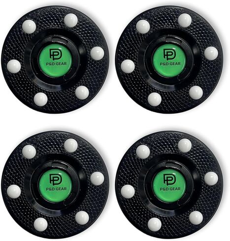 P&D Gear Inline Hockey Pucks– Official Inline Regulation Size & Weight – 4oz 6 Glide Dots for Fast Smooth Play – DEK, Roller, and Indoor Hockey Training Pucks in Kuwait