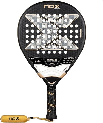 NOX Padel Racket AT10 Genius 18K Alum 2026 | Agustin Tapia Teardrop Shape Pala Padel | Weight Balance System, 18K Alum Carbon Face, MLD Black Eva | EOS Tunnel Agility, Custom Grip, Dual Spin Surface in Kuwait