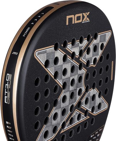 NOX Padel Racket AT10 Genius 18K Alum 2026 | Agustin Tapia Teardrop Shape Pala Padel | Weight Balance System, 18K Alum Carbon Face, MLD Black Eva | EOS Tunnel Agility, Custom Grip, Dual Spin Surface in Kuwait