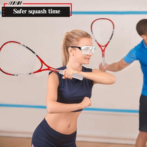 مجموعة مكونة من قطعتين من مضارب الاسكواش للمبتدئين تتضمن مضارب مع أكياس مضرب ونظارات مضادة للضباب وكرة منقط أزرق ورياضات رياضية داخلية للمبتدئين وتدريبات مبتدئة واللعب الترفيهي in Kuwait