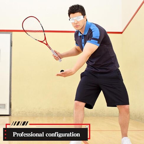 مجموعة مكونة من قطعتين من مضارب الاسكواش للمبتدئين تتضمن مضارب مع أكياس مضرب ونظارات مضادة للضباب وكرة منقط أزرق ورياضات رياضية داخلية للمبتدئين وتدريبات مبتدئة واللعب الترفيهي in Kuwait