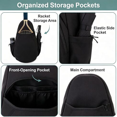 Multi-Purpose Large Capacity Rucksack & Crossbody Bag for Badminton, Tennis, Diving – Sports Equipment Backpack with Padded Compartments, Gear Organizer for Men & Women in Saudi Arabia