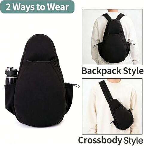 Multi-Purpose Large Capacity Rucksack & Crossbody Bag for Badminton, Tennis, Diving – Sports Equipment Backpack with Padded Compartments, Gear Organizer for Men & Women in Saudi Arabia