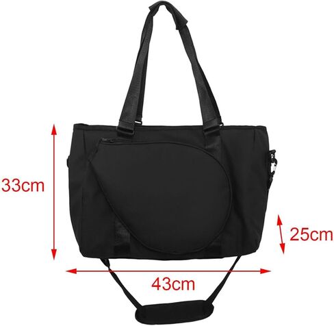 Badminton Racket Shoulder Bag, Badminton Tote Bag, with Zipper Portable Handbag for Women Men for Squash Racquets Clothes Outdoor in Saudi Arabia