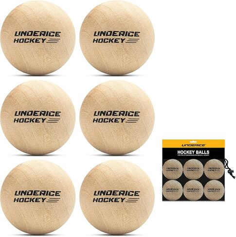 كرات الهوكي الخشبية من UICE، كرات هوكي الشوارع بقطر 2 بوصة لممارسة الهوكي والألعاب الخارجية/الداخلية in Kuwait