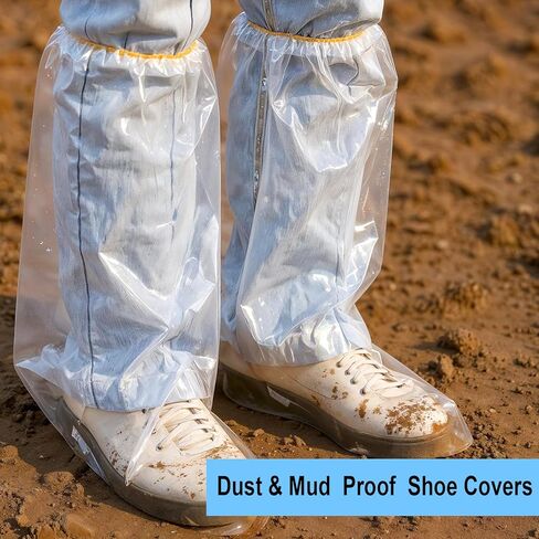 Waterproof Shoe Covers for Rain & Snow, Disposable Rain Shoe Covers for Men Women Non-Slip Indoor Outdoor Rain Boot Shoe Protectors Overshoes for Wet Weather, Commuting, Dog Walking(6 Pack) in Kuwait