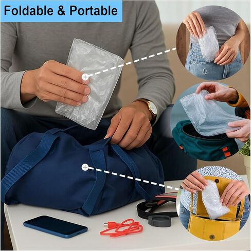 Waterproof Shoe Covers for Rain & Snow, Disposable Rain Shoe Covers for Men Women Non-Slip Indoor Outdoor Rain Boot Shoe Protectors Overshoes for Wet Weather, Commuting, Dog Walking(6 Pack) in Kuwait