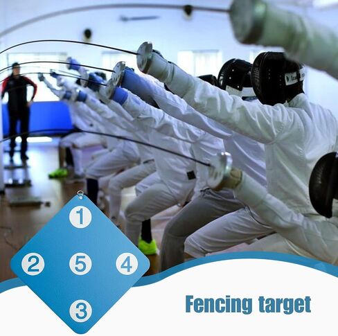 Fencing Target Wall-Mounted Training Equipment with Five Bullseye Scoring Zones for Saber, Foil, and Epee Self-Training Home Practice Skill Improvement Tool in Kuwait