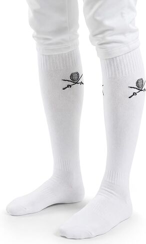Fencing Socks for Men Youth Epee and Foil White Cotton Fencing Knee High Socks Comfortable Support Athletic Stockings in Saudi Arabia